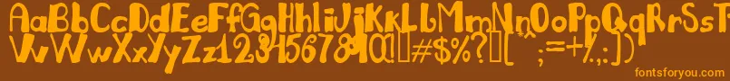 JulianaLight Font – Orange Fonts on Brown Background