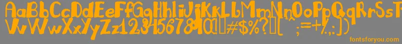 JulianaLight Font – Orange Fonts on Gray Background