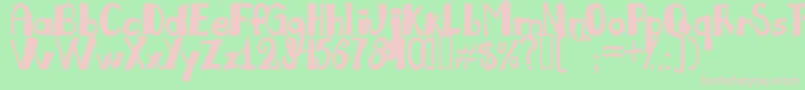 JulianaLight Font – Pink Fonts on Green Background