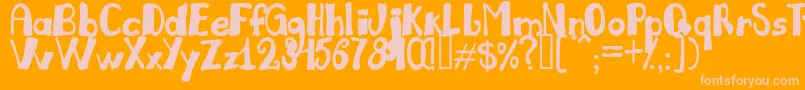 JulianaLight Font – Pink Fonts on Orange Background
