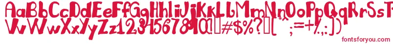 JulianaLight Font – Red Fonts on White Background