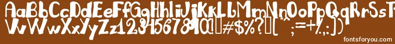 JulianaLight Font – White Fonts on Brown Background