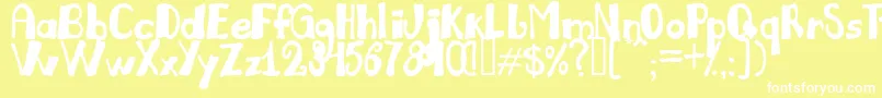 JulianaLight Font – White Fonts on Yellow Background