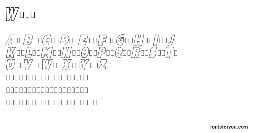 Wham-fontti – aakkoset, numerot, erikoismerkit