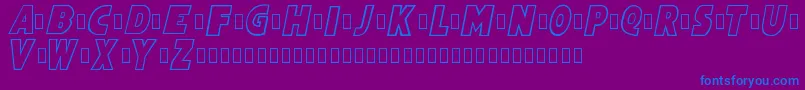 Wham Font – Blue Fonts on Purple Background