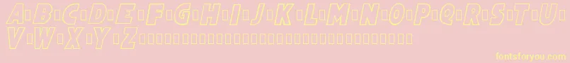 Wham Font – Yellow Fonts on Pink Background