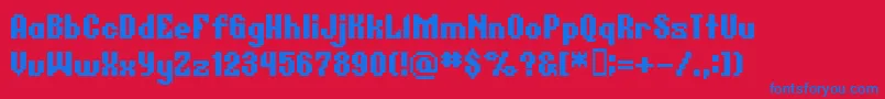 Шрифт Bmgermar – синие шрифты на красном фоне