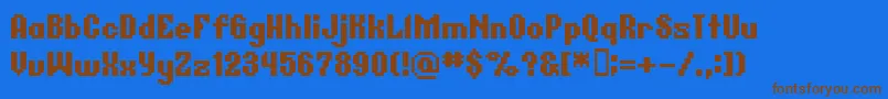 Bmgermar Font – Brown Fonts on Blue Background