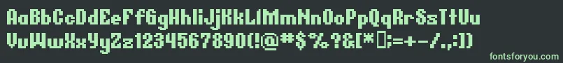 Bmgermar Font – Green Fonts on Black Background