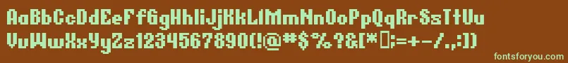 Bmgermar-fontti – vihreät fontit ruskealla taustalla