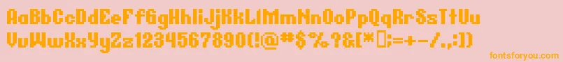 Bmgermar Font – Orange Fonts on Pink Background