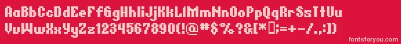 Bmgermar Font – Pink Fonts on Red Background