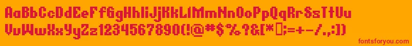 Bmgermar Font – Red Fonts on Orange Background