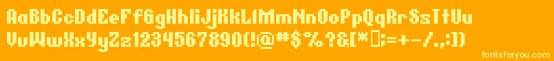 Bmgermar Font – Yellow Fonts on Orange Background