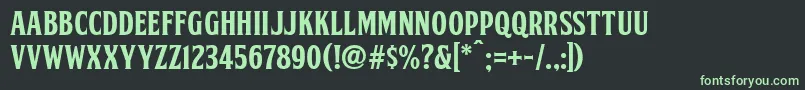 フォントFtySkorzhenNcv – 黒い背景に緑の文字