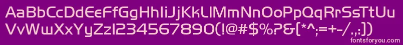 HuntingtonLightRegular Font – Pink Fonts on Purple Background