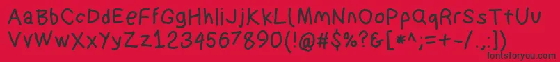 Suplexdriverbold Font – Black Fonts on Red Background