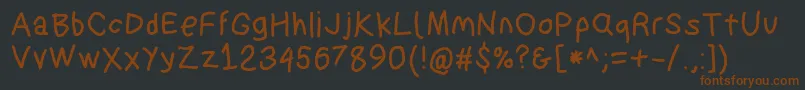 Suplexdriverbold Font – Brown Fonts on Black Background