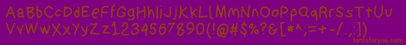 Suplexdriverbold Font – Brown Fonts on Purple Background