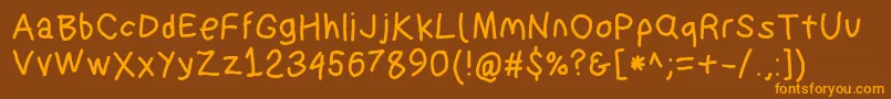 Suplexdriverbold Font – Orange Fonts on Brown Background