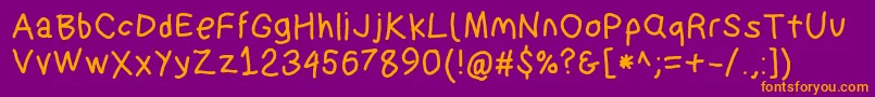 Suplexdriverbold Font – Orange Fonts on Purple Background
