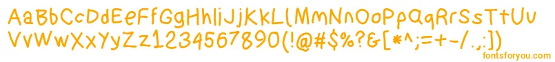 Czcionka Suplexdriverbold – pomarańczowe czcionki