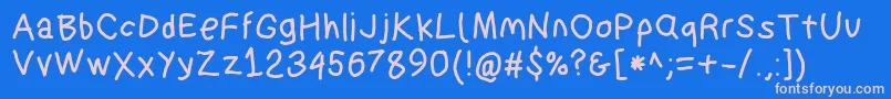 Suplexdriverbold Font – Pink Fonts on Blue Background