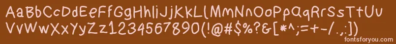 Suplexdriverbold Font – Pink Fonts on Brown Background