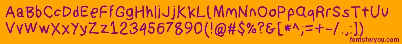 Suplexdriverbold Font – Purple Fonts on Orange Background