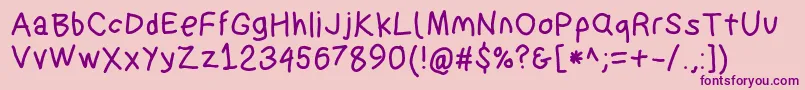 Suplexdriverbold Font – Purple Fonts on Pink Background