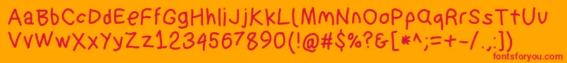 Шрифт Suplexdriverbold – красные шрифты на оранжевом фоне