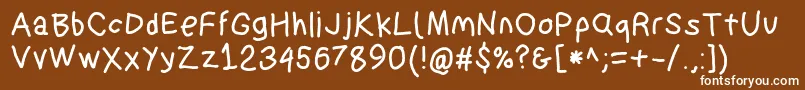 Suplexdriverbold Font – White Fonts on Brown Background