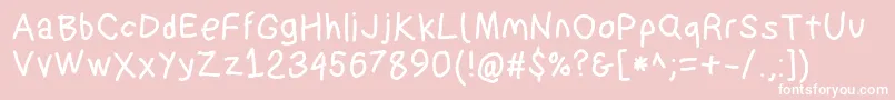 Suplexdriverbold Font – White Fonts on Pink Background