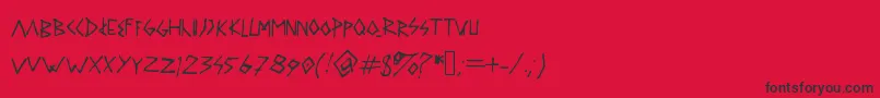 Dailyroutine Font – Black Fonts on Red Background