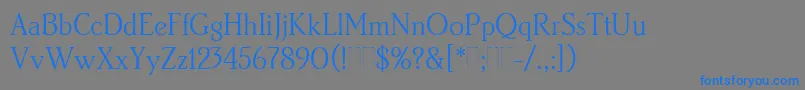 BrightonLightPlain Font – Blue Fonts on Gray Background
