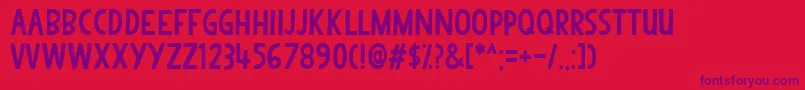 Jelly Font – Purple Fonts on Red Background