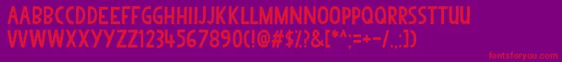 fuente Jelly – Fuentes Rojas Sobre Fondo Morado