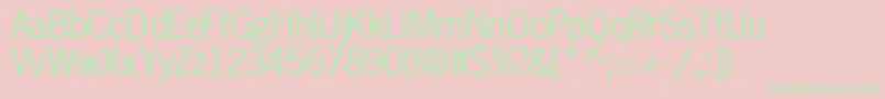 MacrosskRegular Font – Green Fonts on Pink Background