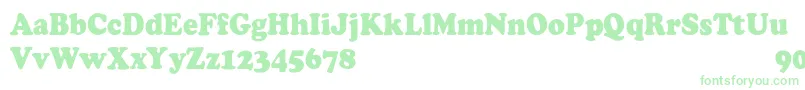 ChaceycndHeavy Font – Green Fonts on White Background