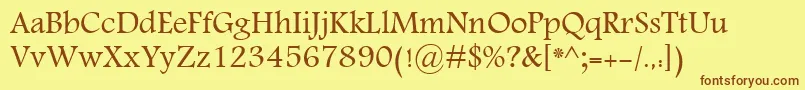 MohammadDawlat Font – Brown Fonts on Yellow Background
