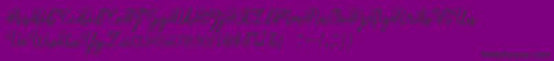 Fonte LoversInFebruaryTtf – fontes pretas em um fundo violeta