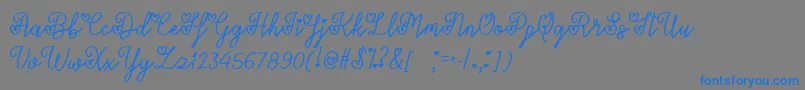 LoversInFebruaryTtf Font – Blue Fonts on Gray Background