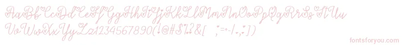 LoversInFebruaryTtf-fontti – vaaleanpunaiset fontit valkoisella taustalla
