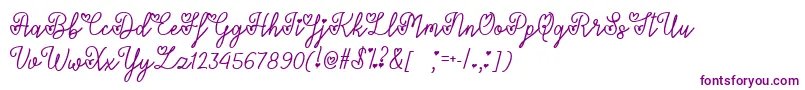 LoversInFebruaryTtf-fontti – violetit fontit valkoisella taustalla