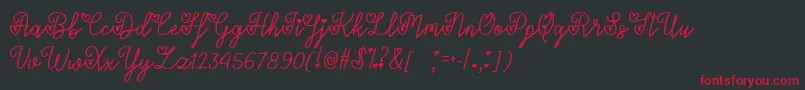 LoversInFebruaryTtf-fontti – punaiset fontit mustalla taustalla