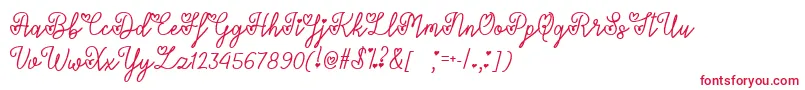 LoversInFebruaryTtf-Schriftart – Rote Schriften auf weißem Hintergrund