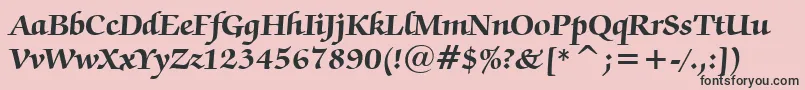 ZapfChanceryBoldBt Font – Black Fonts on Pink Background