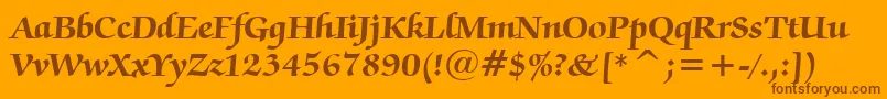 ZapfChanceryBoldBt Font – Brown Fonts on Orange Background
