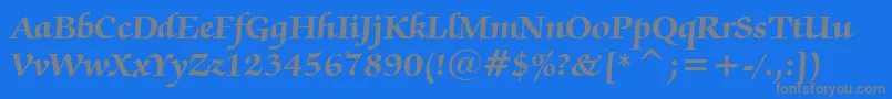 ZapfChanceryBoldBt Font – Gray Fonts on Blue Background