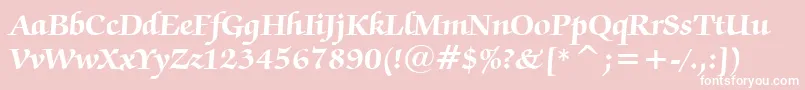 ZapfChanceryBoldBt Font – White Fonts on Pink Background